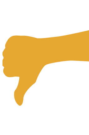 orange thumbs-down