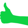 Green thumbs-up