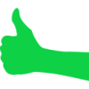 Green thumbs-up