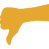 Orange thumbs-down