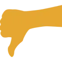 orange thumbs-down