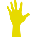 Yellow warning hand