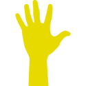 Yellow warning hand
